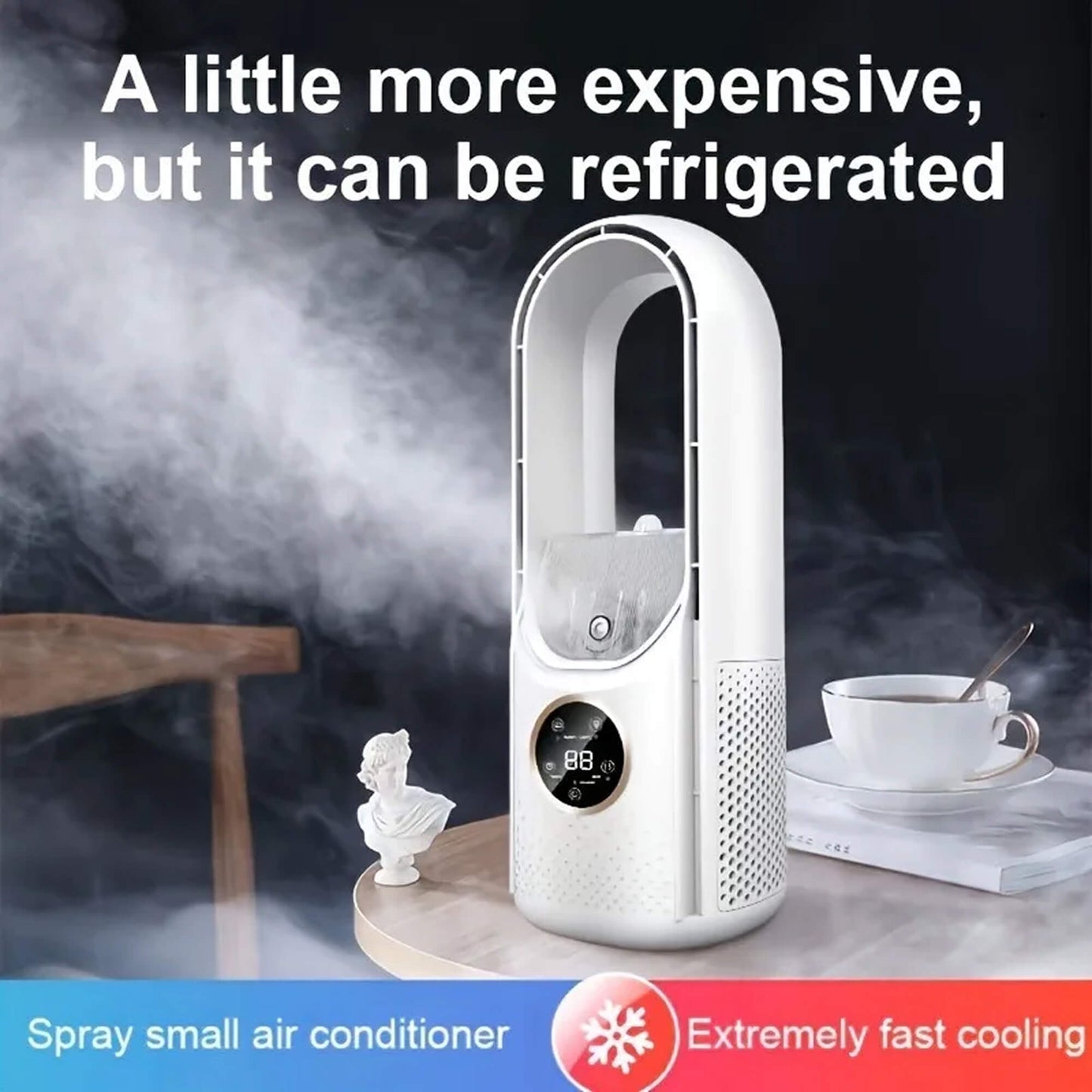 Condizionatore Portatile Senza Pale | Ultra Silenzioso, Design Ergonomico e Ideale per Casa e Ufficio