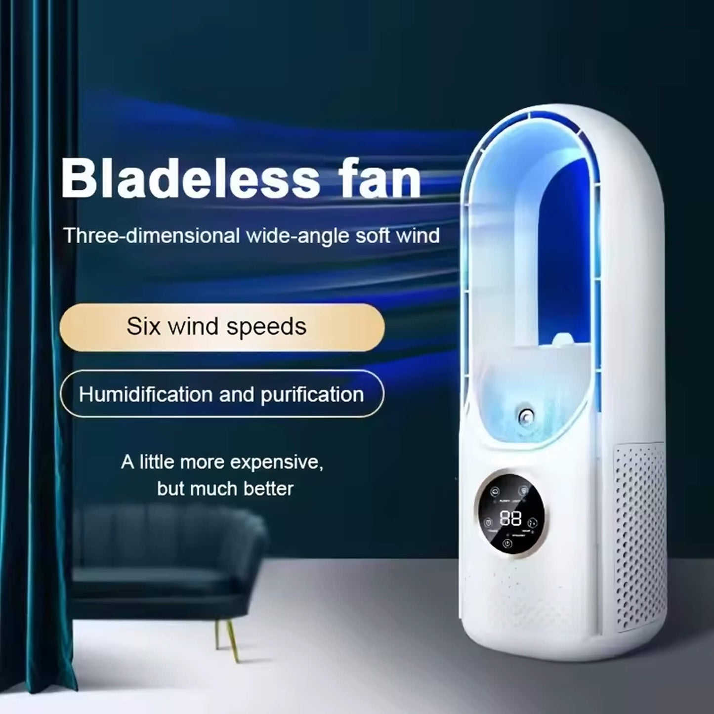 Condizionatore Portatile Senza Pale | Ultra Silenzioso, Design Ergonomico e Ideale per Casa e Ufficio
