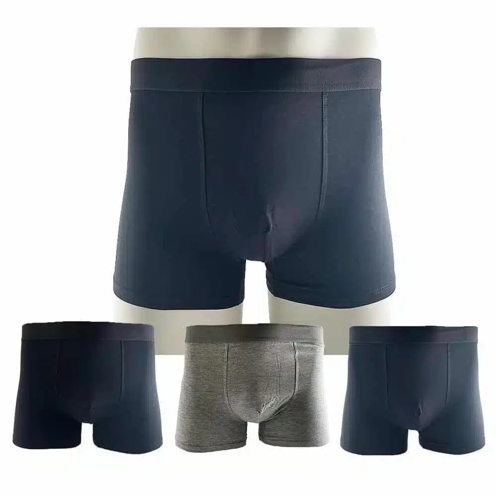 Confezione da 3 Paia di Boxer da Uomo in Bambù – Intimo Morbido e Traspirante
