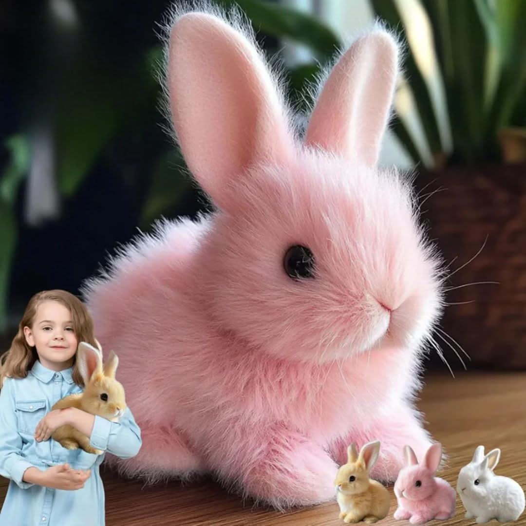 Coniglietto di peluche interattivo con movimenti realistici e suoni simpatici