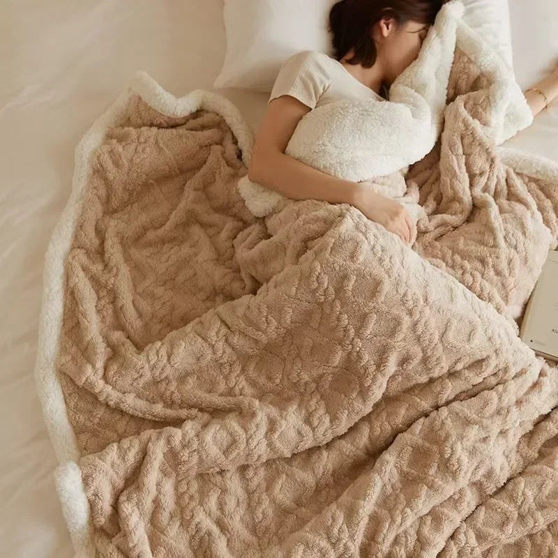 Coperta invernale spessa in lana d'agnello - WarmWool