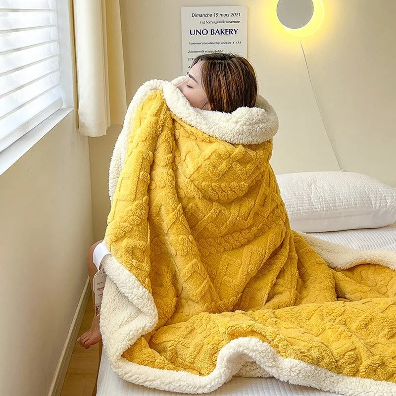 Coperta invernale spessa in lana d'agnello - WarmWool