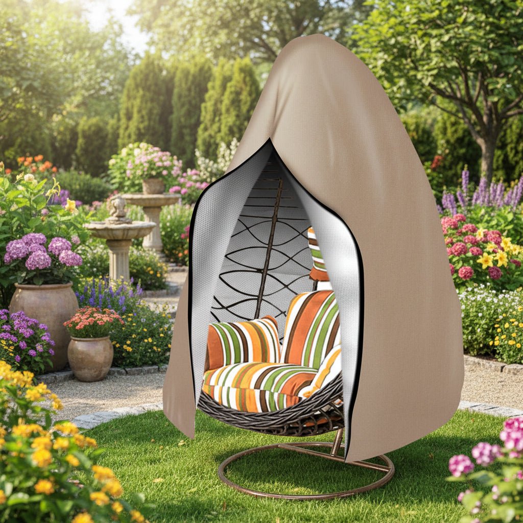 Copertura Impermeabile Resistentissima per Poltrona ad Uovo – Protezione UV e Antivento, Poliestere Oxford 210D, 115×190 cm o 230×200 cm