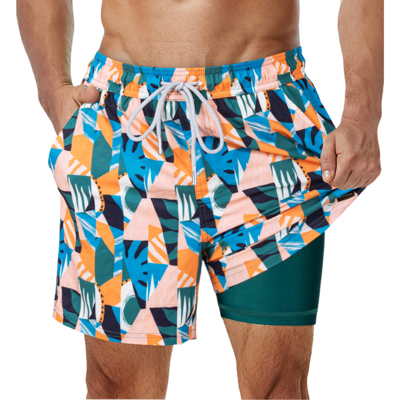 Costume da Bagno a Pantaloncino da Uomo 2 in 1