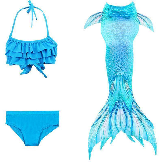 Costume da Bagno da Sirena per Bambini - Set Bikini da Principessa