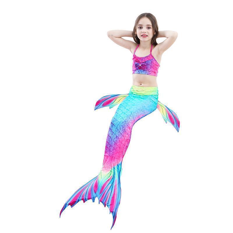 Costume da Bagno da Sirena per Bambini - Set Bikini da Principessa