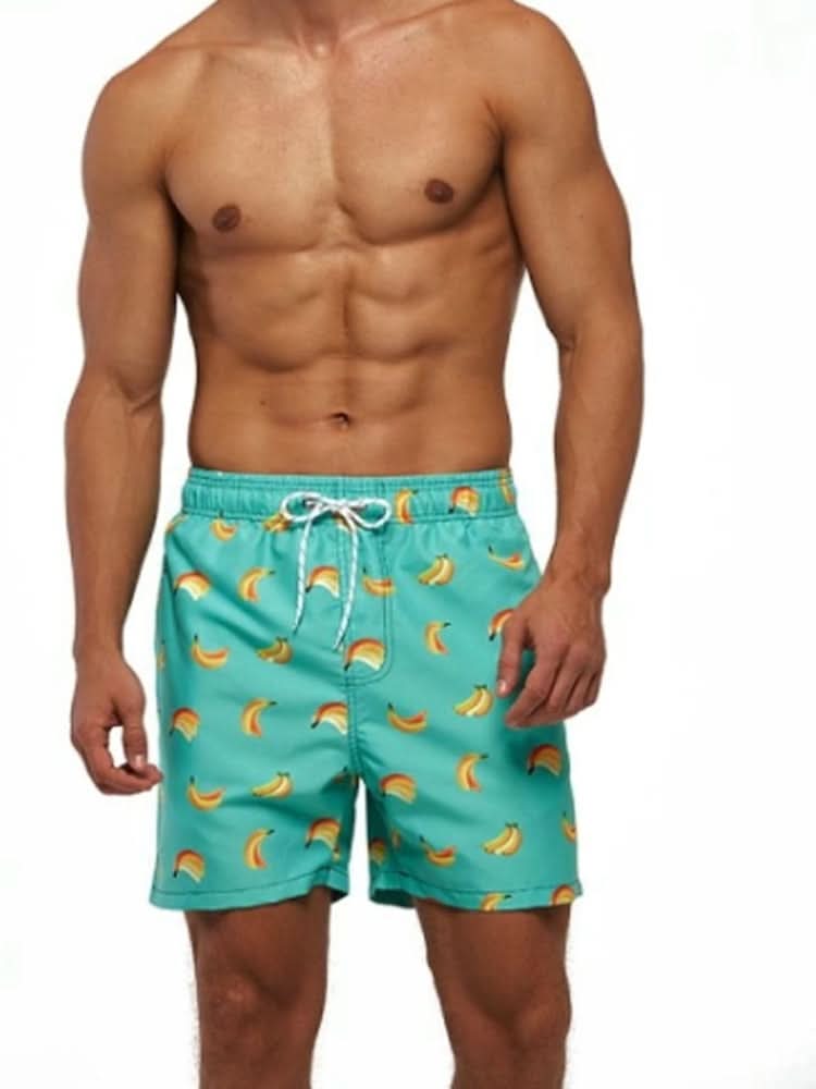 Costume da Bagno da Uomo ad Asciugatura Rapida con Coulisse Regolabile in Vita