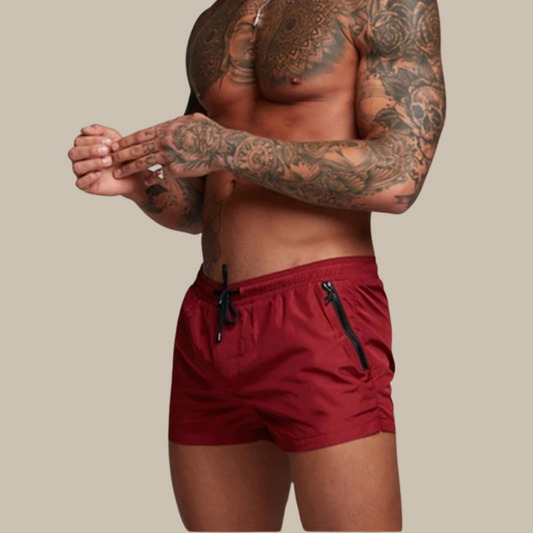 Costume da bagno da uomo tipo boxer con tasche con zip