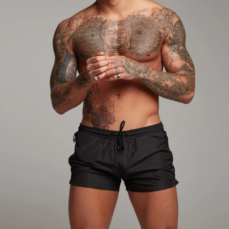 Costume da bagno da uomo tipo boxer con tasche con zip