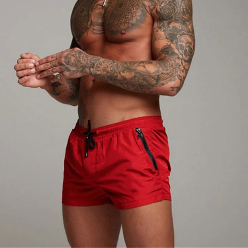 Costume da bagno da uomo tipo boxer con tasche con zip
