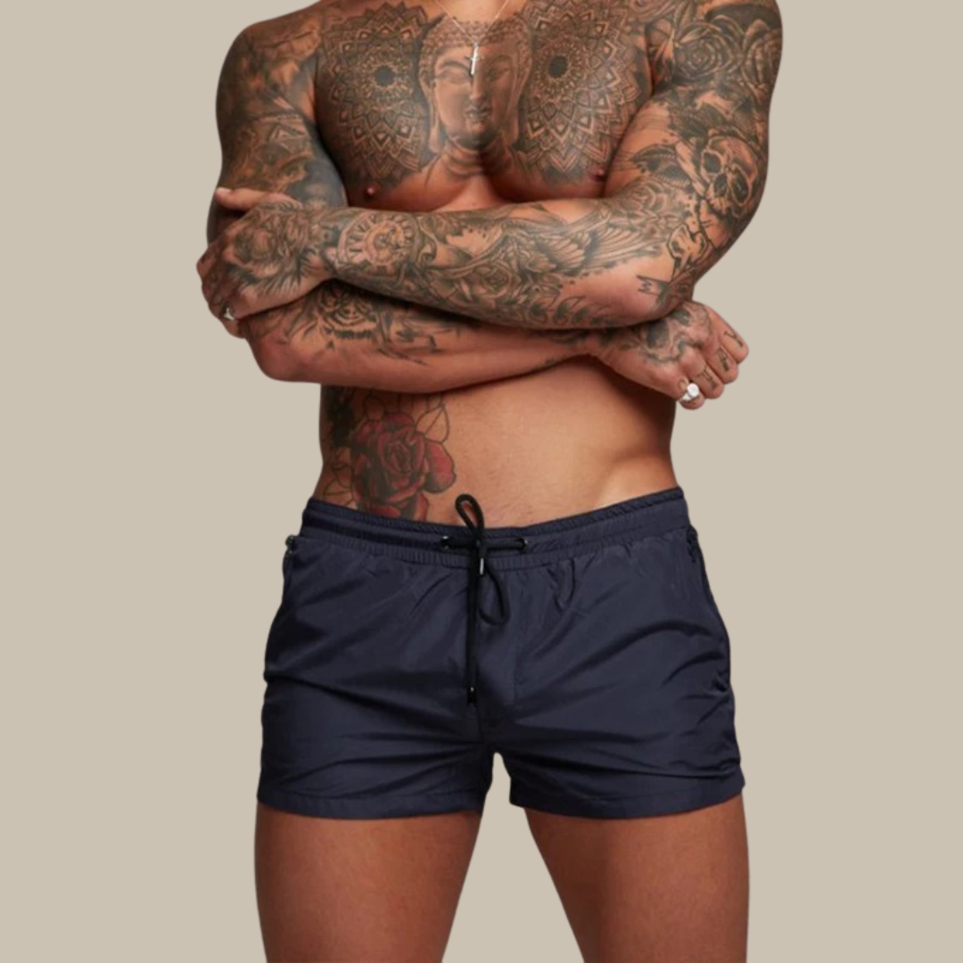 Costume da bagno da uomo tipo boxer con tasche con zip