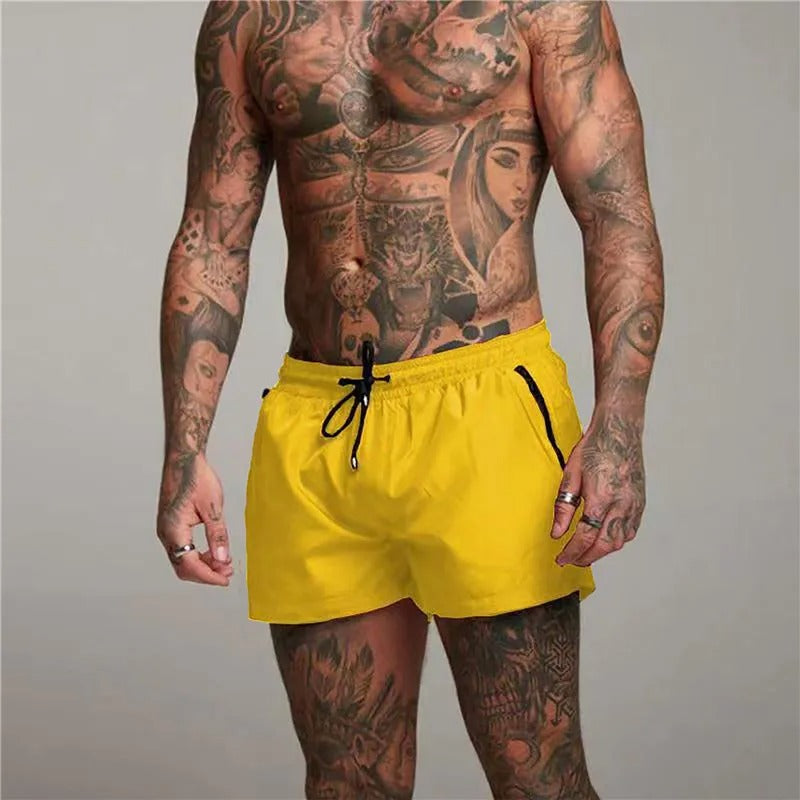 Costume da bagno da uomo tipo boxer con tasche con zip