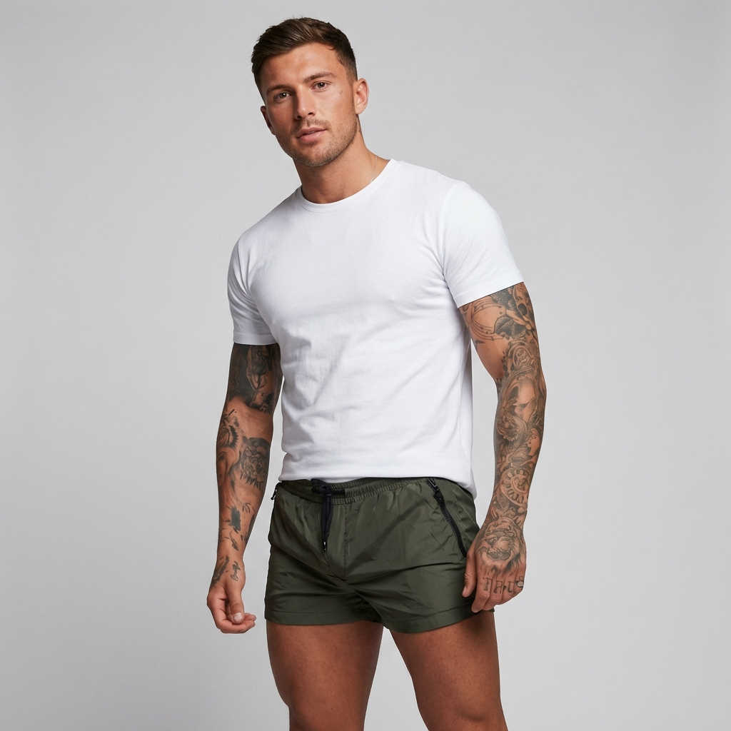 Costume da bagno da uomo tipo boxer con tasche con zip