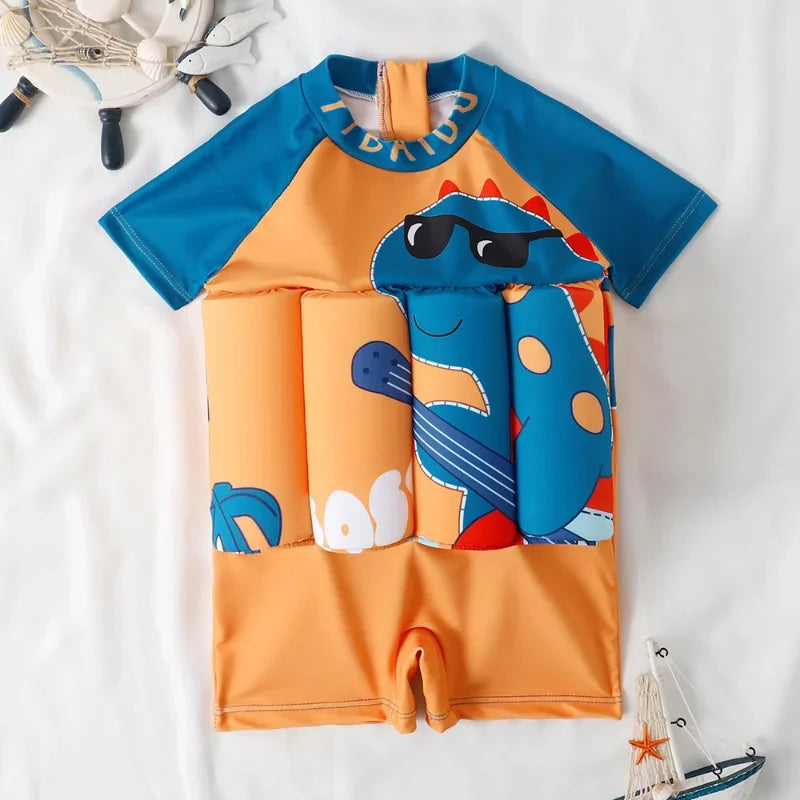Costume da bagno evolutivo per bambini con galleggiamento regolabile – Per imparare a nuotare in sicurezza con protezione UV