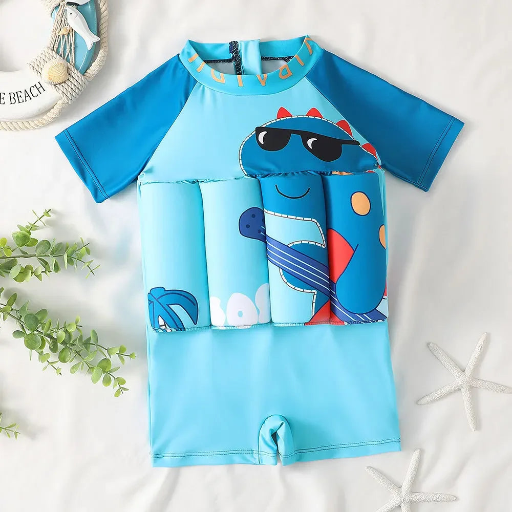 Costume da bagno evolutivo per bambini con galleggiamento regolabile – Per imparare a nuotare in sicurezza con protezione UV