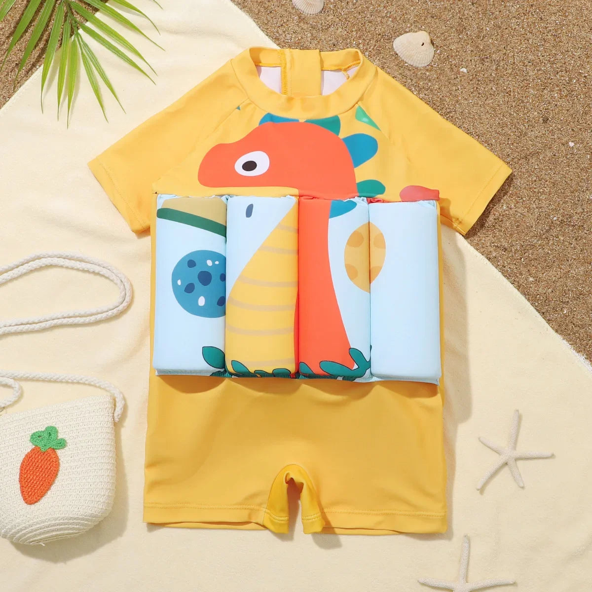 Costume da bagno evolutivo per bambini con galleggiamento regolabile – Per imparare a nuotare in sicurezza con protezione UV
