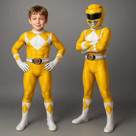 Costume da supereroe per bambini – Tuta intera con stampa muscoli per feste e celebrazioni