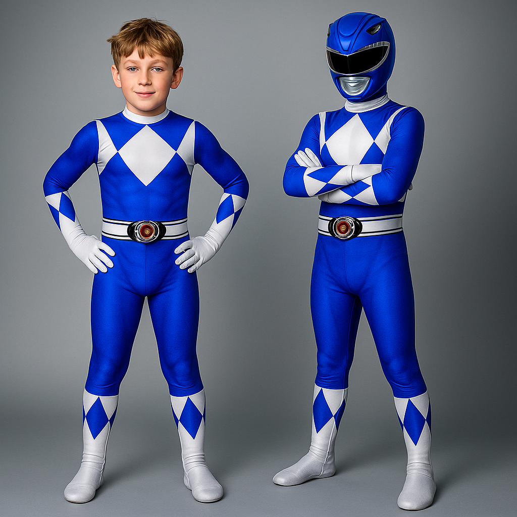 Costume da supereroe per bambini – Tuta intera con stampa muscoli per feste e celebrazioni