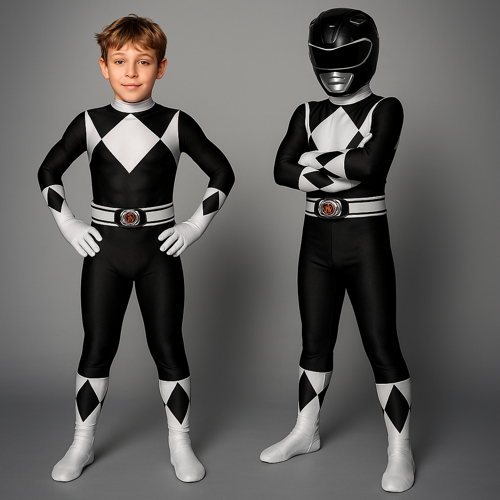 Costume da supereroe per bambini – Tuta intera con stampa muscoli per feste e celebrazioni