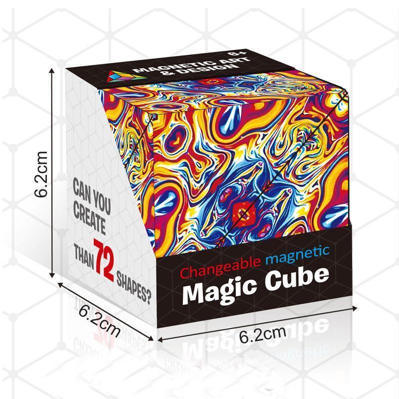 Cubo Magico Magnetico Trasformabile | Rompicapo Giocattolo | Multicolore