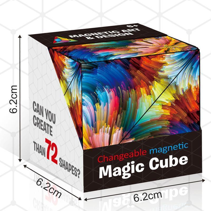 Cubo Magico Magnetico Trasformabile | Rompicapo Giocattolo | Multicolore