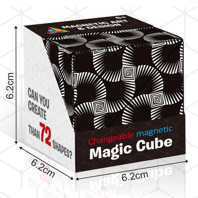 Cubo Magico Magnetico Trasformabile | Rompicapo Giocattolo | Multicolore
