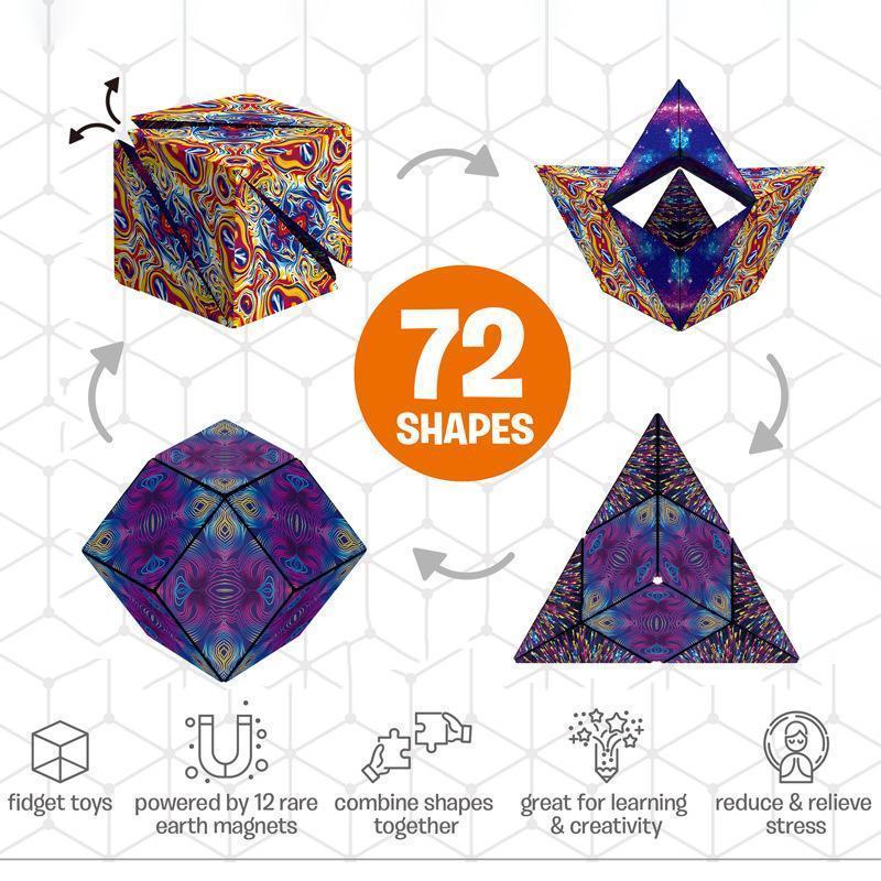 Cubo Magico Magnetico Trasformabile | Rompicapo Giocattolo | Multicolore
