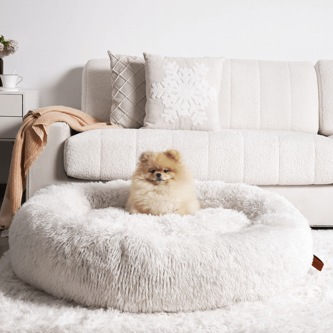 Cuccia a Ciambella Soffice e Antiansia per Cani di Tutte le Taglie