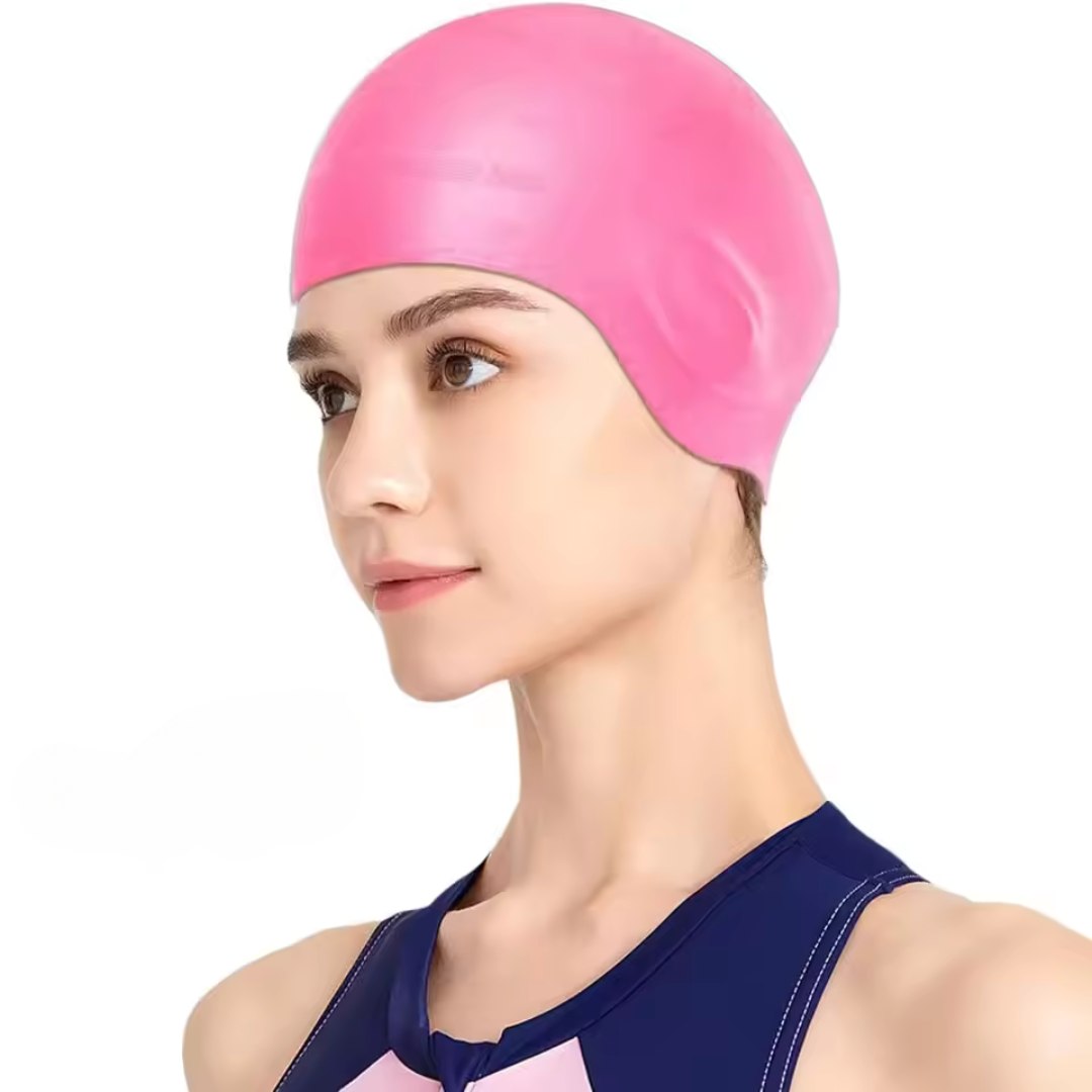 Cuffia da nuoto in silicone con protezione per le orecchie