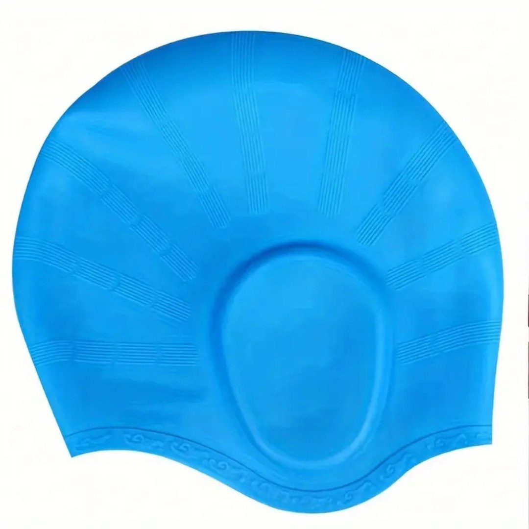 Cuffia da nuoto in silicone con protezione per le orecchie