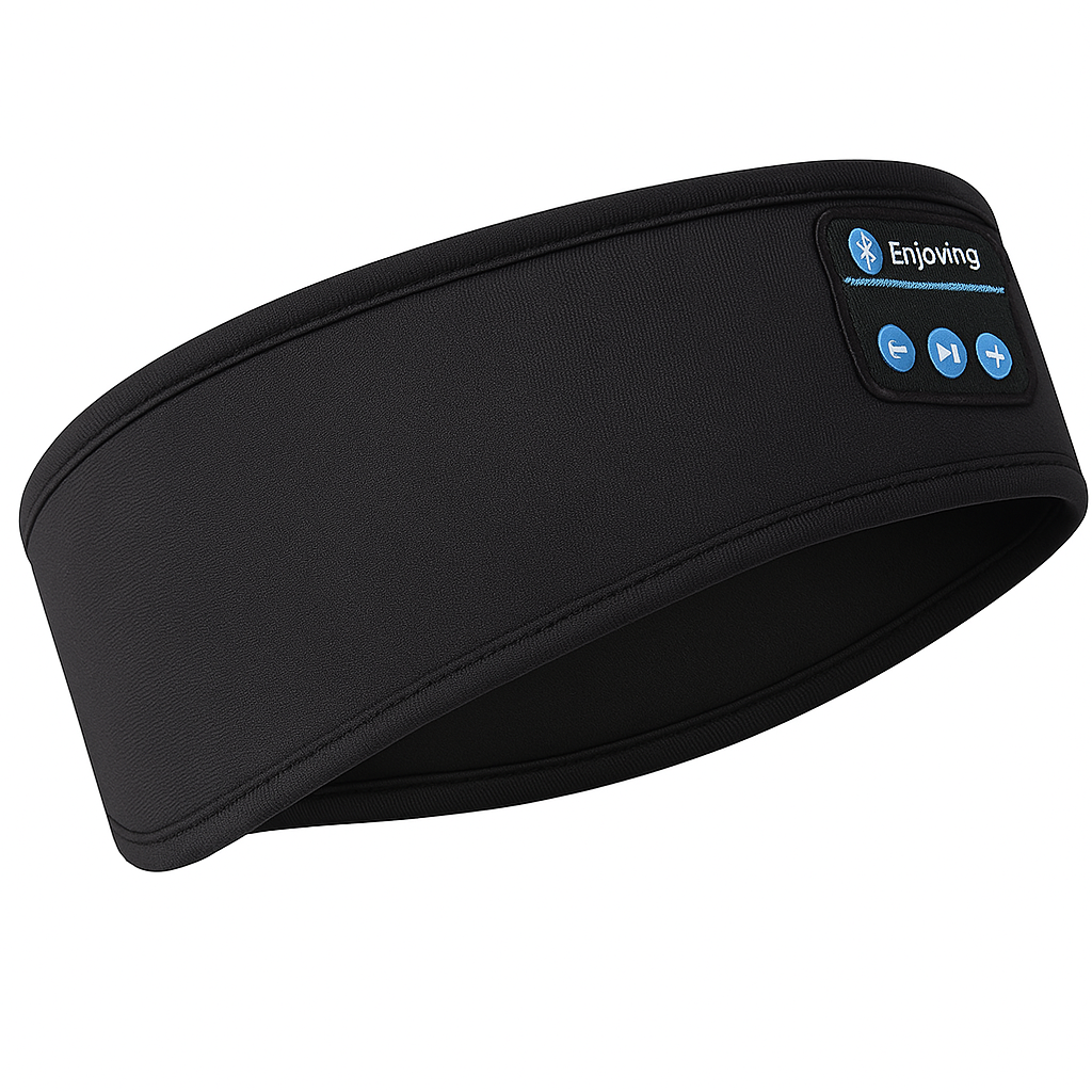 Cuffie da Sonno Wireless Bluetooth a Fascia per Capelli in Morbido Tessuto