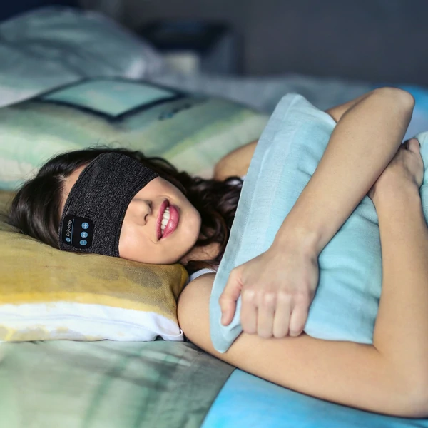 Cuffie da Sonno Wireless Bluetooth a Fascia per Capelli in Morbido Tessuto