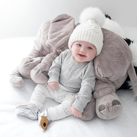 Cuscino Abbraccio per Neonati a Forma di Elefante – Morbido, in Peluche e Confortevole