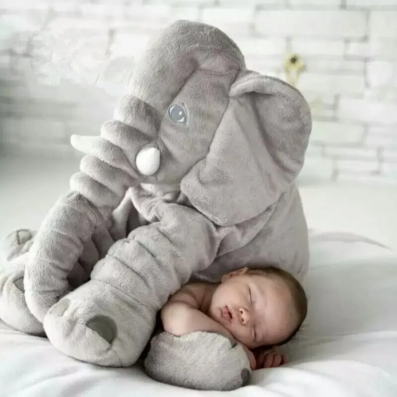 Cuscino Abbraccio per Neonati a Forma di Elefante – Morbido, in Peluche e Confortevole
