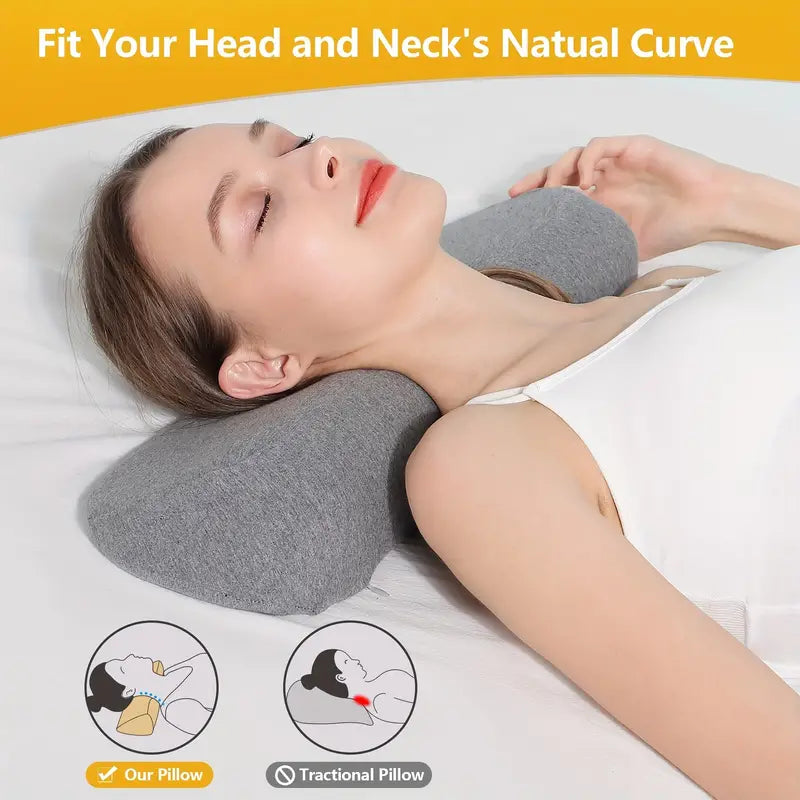 Cuscino Cervicale Anatomico in Memory Foam per il Supporto del Sonno e il Sollievo dal Dolore Cervicale