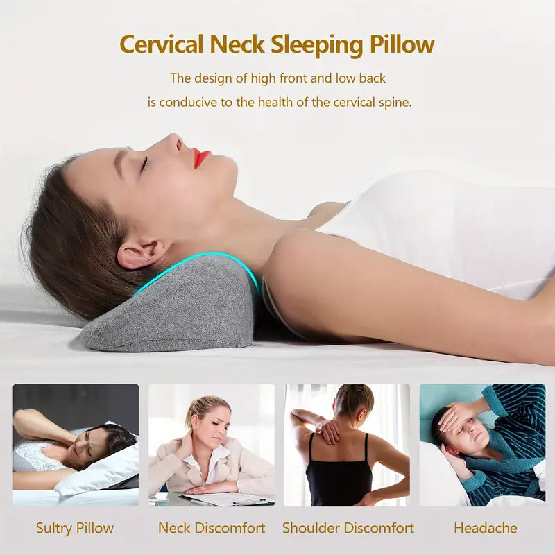 Cuscino Cervicale Anatomico in Memory Foam per il Supporto del Sonno e il Sollievo dal Dolore Cervicale