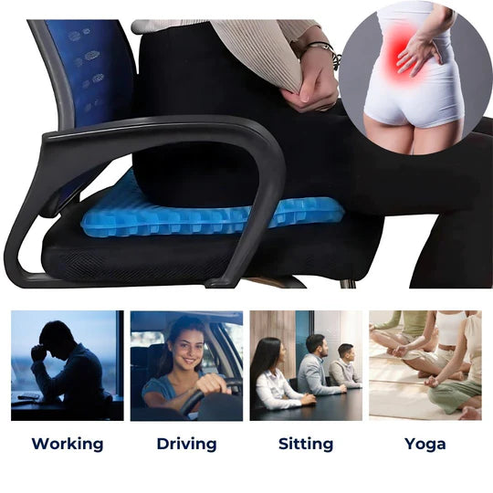 Cuscino da seduta ergonomico in gel – Allevia il dolore al coccige e alla zona lombare