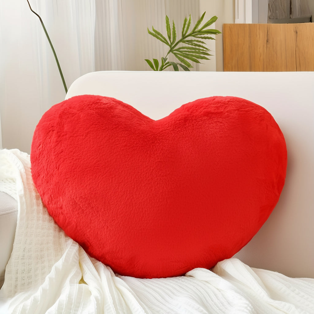 Cuscino Decorativo da Divano in Peluche a Forma di Cuore