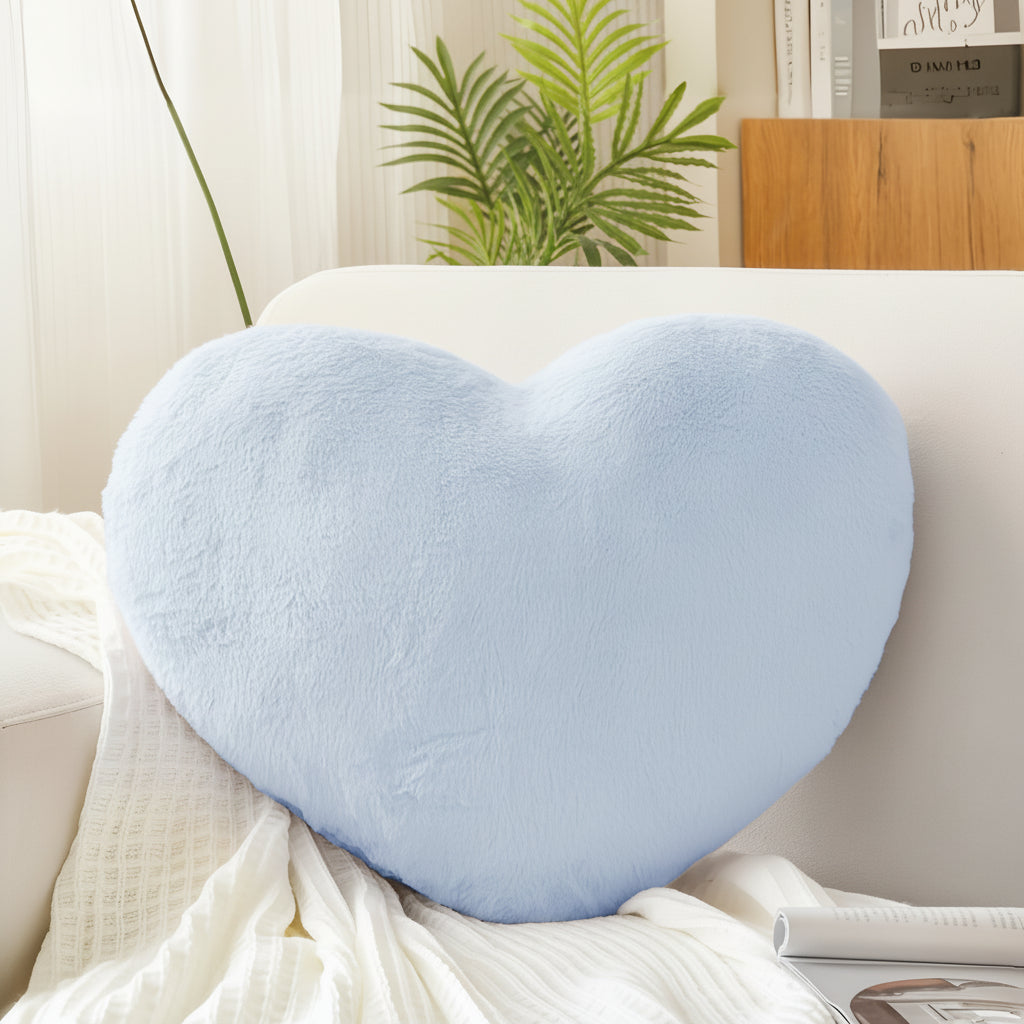 Cuscino Decorativo da Divano in Peluche a Forma di Cuore