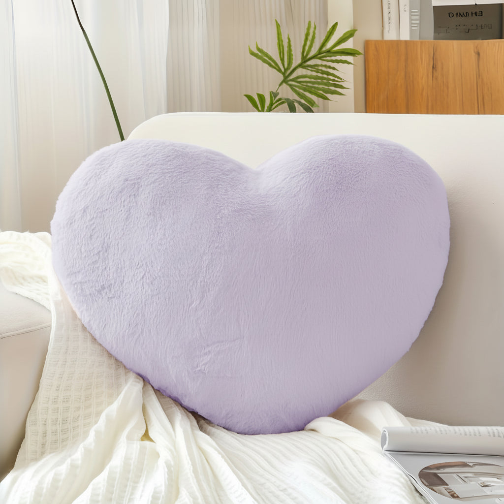 Cuscino Decorativo da Divano in Peluche a Forma di Cuore