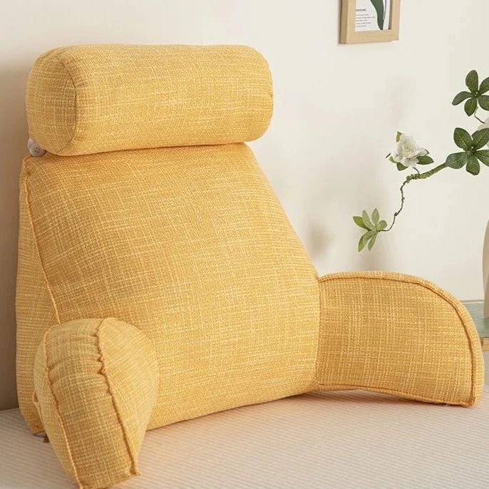 Cuscino di Supporto Ergonomico da Schiena con Poggiatesta Regolabile e Fodera Lavabile