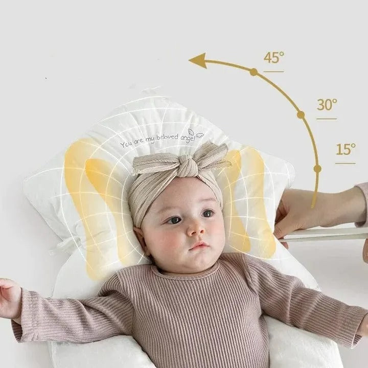 Cuscino di supporto per neonati con lati e zona testa regolabili