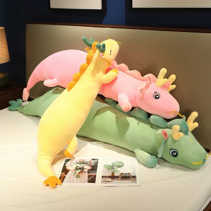 Cuscino per dormire di lato a forma di drago in peluche – Morbido e comodo