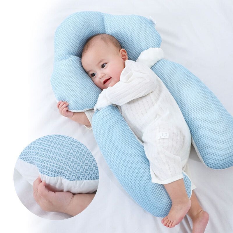 Cuscino per dormire ergonomico per neonati – sicuro, comodo e regolabile per neonati (0-12 mesi)