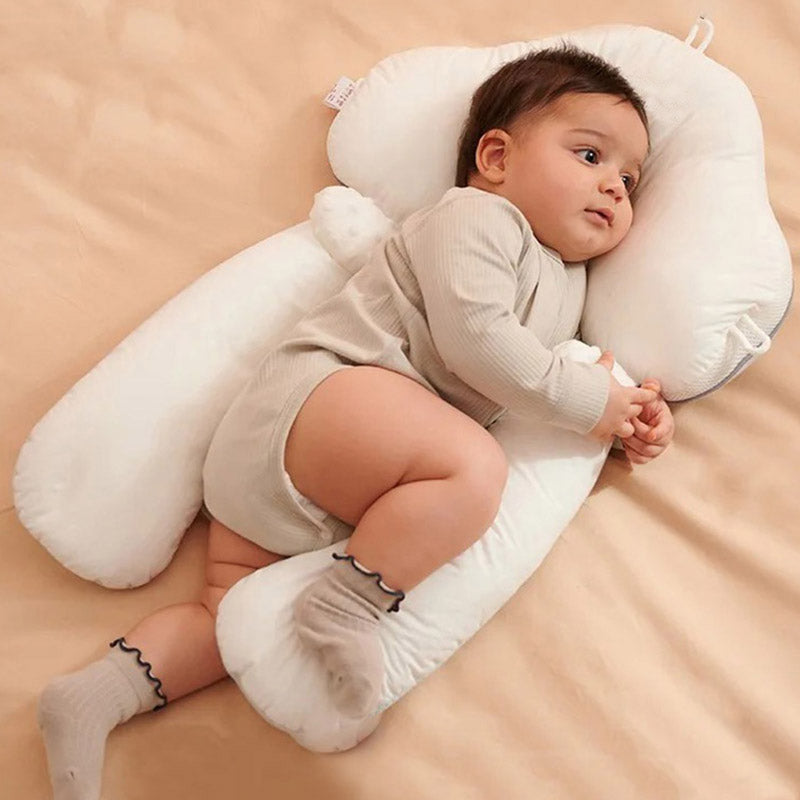Cuscino per dormire ergonomico per neonati – sicuro, comodo e regolabile per neonati (0-12 mesi)