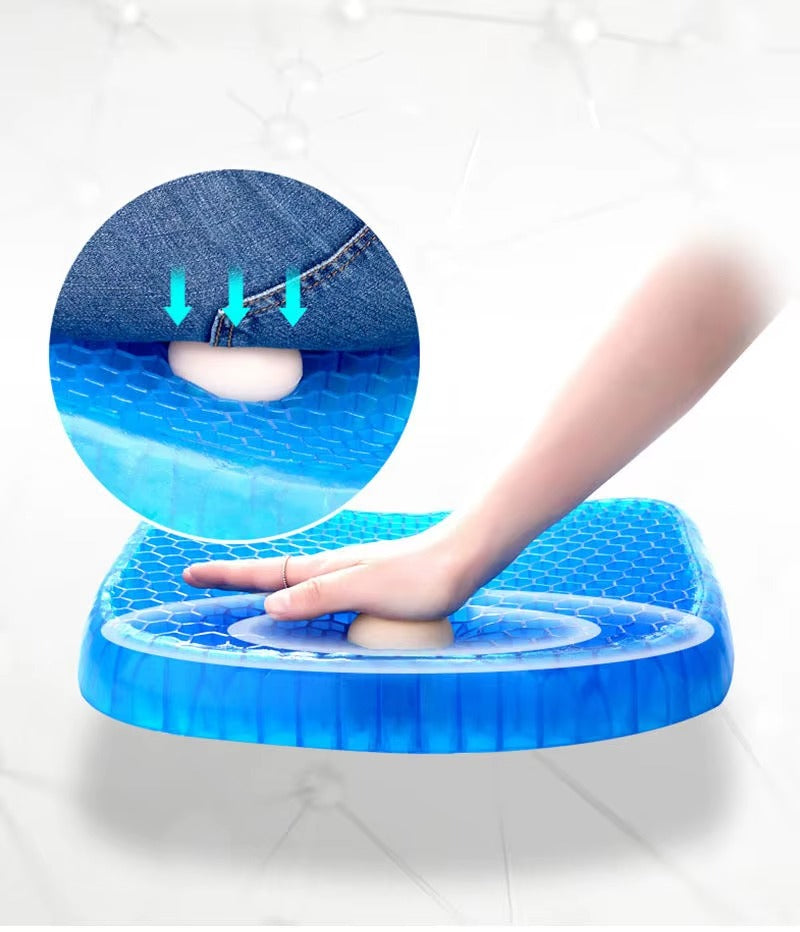 Cuscino sedile ortopedico in gel per il supporto di coccige e schiena