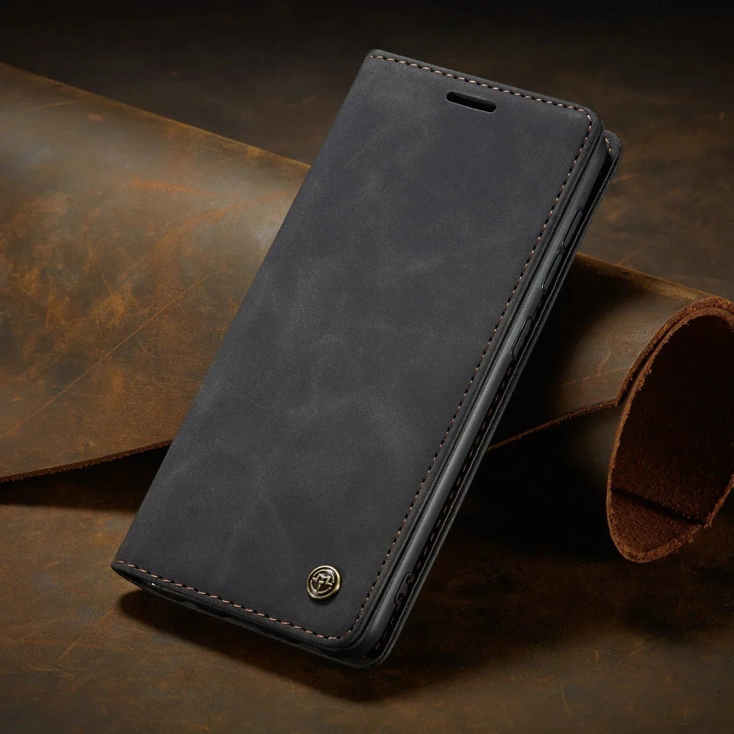 Custodia per telefono 2 in 1 con portafoglio e scomparti per carte – in pelle sintetica, vari colori