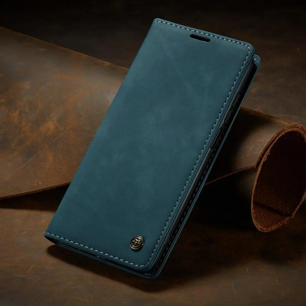 Custodia per telefono 2 in 1 con portafoglio e scomparti per carte – in pelle sintetica, vari colori