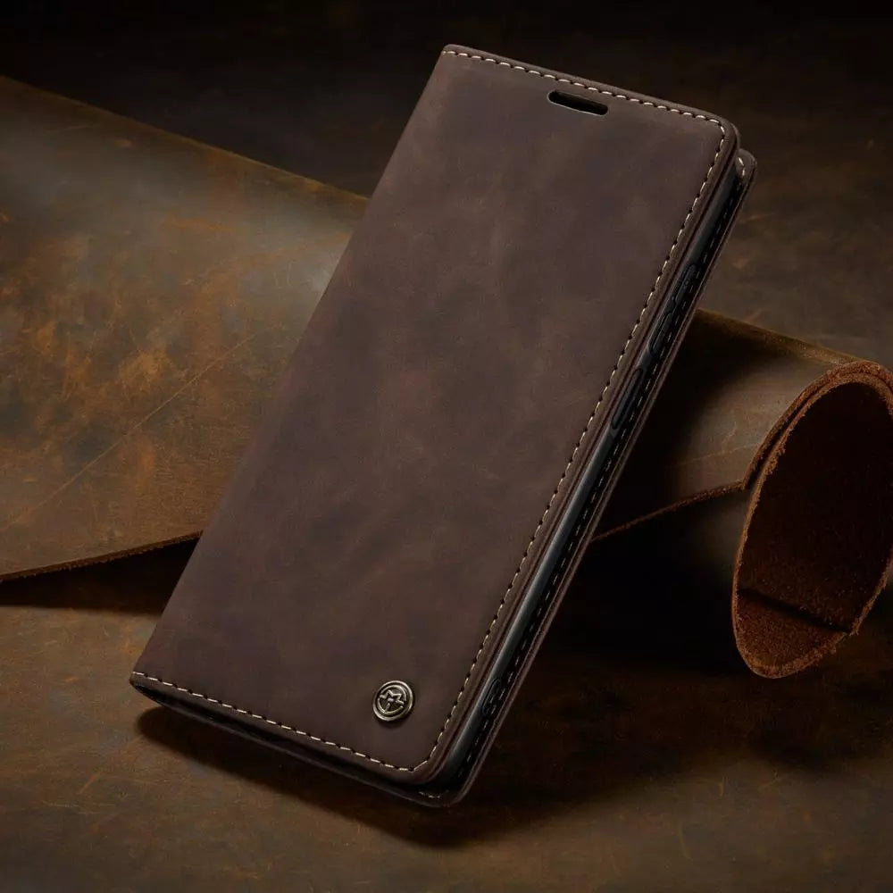 Custodia per telefono 2 in 1 con portafoglio e scomparti per carte – in pelle sintetica, vari colori