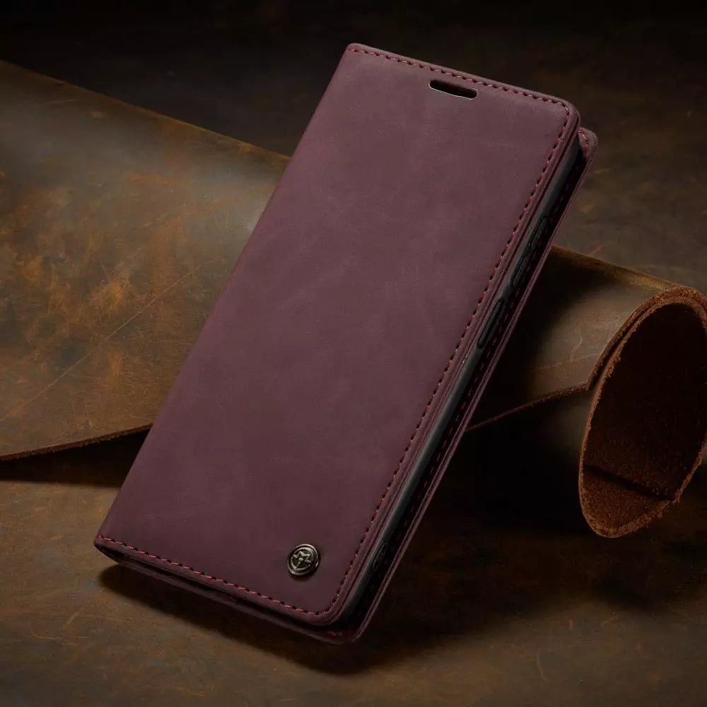 Custodia per telefono 2 in 1 con portafoglio e scomparti per carte – in pelle sintetica, vari colori